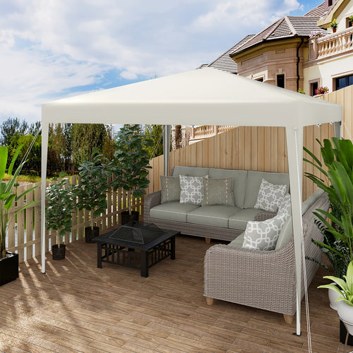 1 Stück Pop-Up Sonnenschutz-Faltpavillon, 3x3m, Sommer-Event-Pavillon, Gartenpavillon, Terrassenpavillon, Camping-Festival-Pavillon, höhenverstellbar, werkzeugfreie Schnellmontage, Oxford-Stoff mit Metallrahmen, stabile windfeste Konstruktion