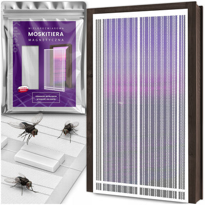 Kuketo – Magnetisches Moskitonetz in mehreren Größen für Balkontüren und Fenster – Insektenschutzgitter mit automatischem Verschluss – Breitenoptionen 80–160 cm – Länge 210/220 cm – Verschiedene Farben – Für Haus, Wohnung und Balkon – Schutz gegen Fliegen