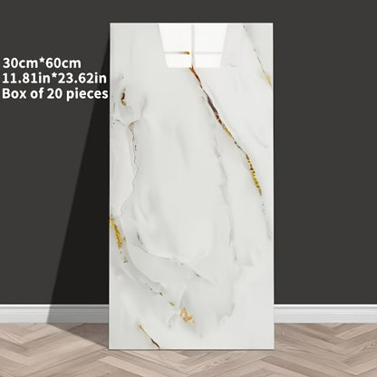 20/40 Stück 3D Marmor-Effekt Selbstklebende 60*30cm Wanddeko – Abziehbare Spritzschutzfolien für Küche  Bad – Leicht zu reinigende Wandsticker für Weihnachten & Halloween