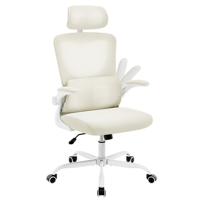 Ergonomischer Bürostuhl mit verstellbarer Kopfstütze und geneigtem Rücken - Höhenverstellbar, belastbar bis 150 kg - Ideal für Büros, Spielzimmer, Lernräume