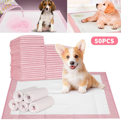 50 Stück Hunde Trainingspads - 60X60/38X53Cm! 5-lagige, auslaufsichere, schnelltrocknende Oberfläche für Welpen Töpfchentraining