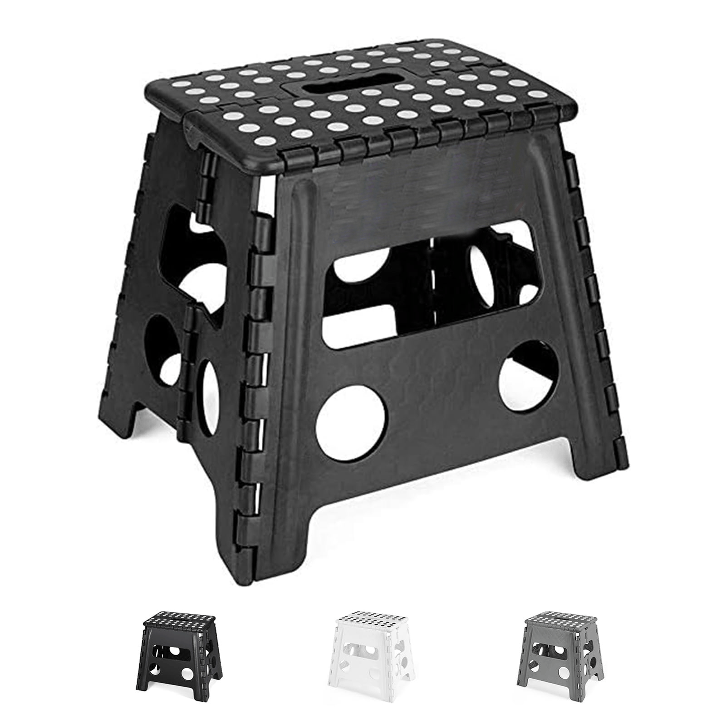 Indoor Kunststoff-Mehrfunktionshocker, Kunststoffhocker für Erwachsene, rutschfeste Hocker für Küche, Badezimmer und Schlafzimmer, Tragfähigkeit bis zu 150 kg.