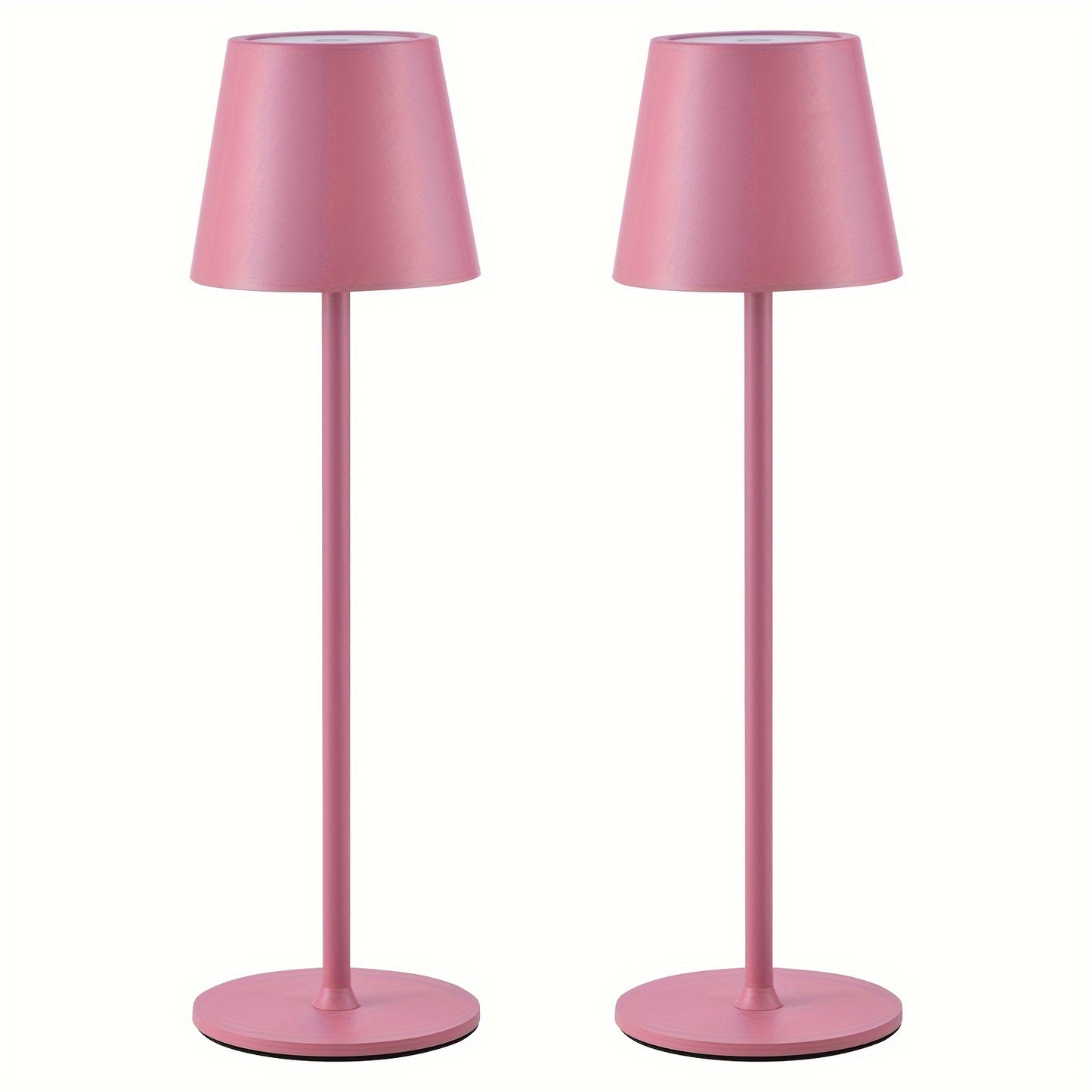 2er-Pack Kabellose Tischlampe LED Schreibtischlampe, 4000mAh Wiederaufladbare Touch Nachtlicht Kabellos Minimalistisches Design für Zuhause/Restaurant/Schlafzimmer/Außenbereich