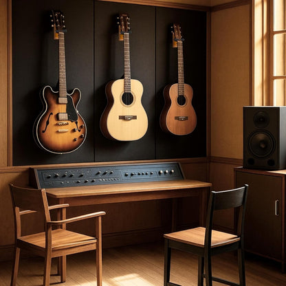 Gitarrenhalter Wandhalterung für Akustikgitarre, E-Gitarre, Bass & Ukulele, Stabiler Wandhalter für Klassische Gitarre und Instrumente