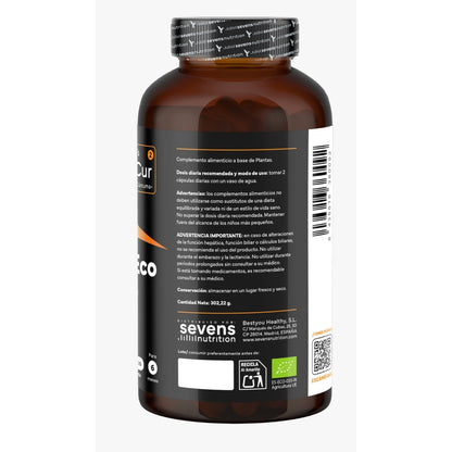 Packung 2X Kurkuma ECO mit Ingwer und Schwarzer Pfeffer - 1410 Mg pro Portion - 730 vegane Kapseln - XL Sparformat - Sevens Nutrition