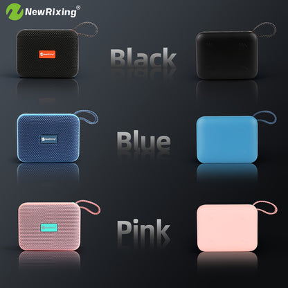 Newrixing IPX7 Tragbarer BT5.3 Kabelloser Lautsprecher, 8W tiefer Bass RGB-Lichter, 4 Std. Spielzeit, TWS Dual-Kopplung, TF-Karte, für Pool-Strand-Party, Geburtstags-Weihnachtsgeschenke