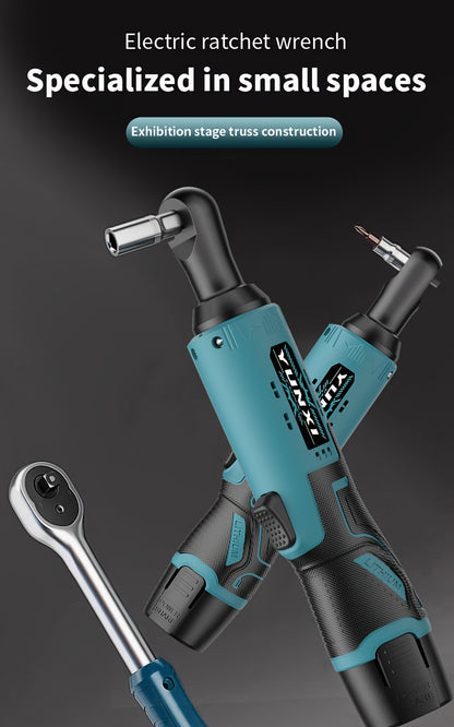 Akku-Schraubenschlüssel-Set mit Winkelschlüssel – Ideal für Autoreparaturen, Hausrenovierung, Mutternentfernung – Tragbares Elektrowerkzeug für Automotive – Perfektes Geschenk für Männer (-Betrieb)