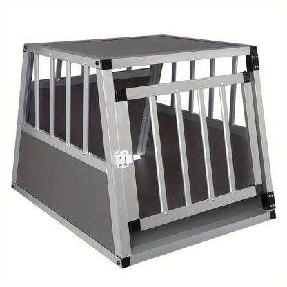 Hundetransportkiste, Aluminium-Hundekiste, Hundehaus, Reisekiste für Hunde, Autokiste für kleine & mittelgroße Hunde, Französische Bulldoggen, Beagles, Dackel, Shiba Inus (B69 x H50 x T54 cm)