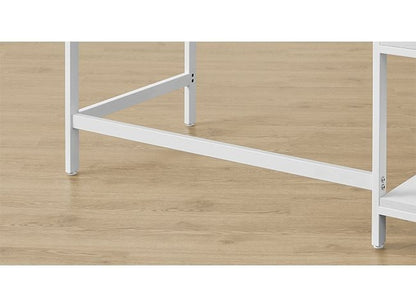 Tisch, Computertisch, Bürotisch, 100 x 50 x 76 cm, moderner Stil, für Arbeitszimmer, Schlafzimmer, Wohnzimmer，Ahornweiß，Ebenholzschwarz