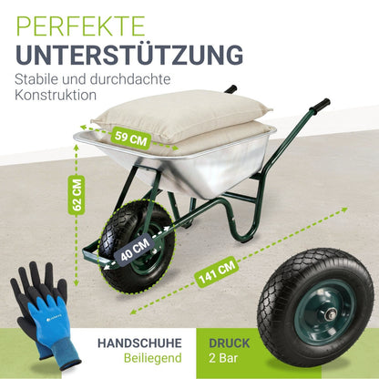 Gartenwagen 100L - silber