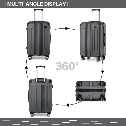 55x35x20cm Boarding-Koffer Hartschale ABS Reisetrolley Kabinengepäck Handgepäckkoffer Handgepäck 33L Black Friday Thanksgiving Day Weihnachtsgeschenk