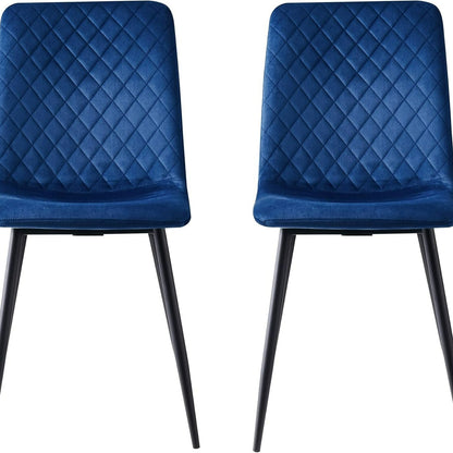 Esszimmerstühle LEXI im 2er Set, mit Samtbezug & Metallbeinen, Designerstuhl, in 9 Farben erhältlich