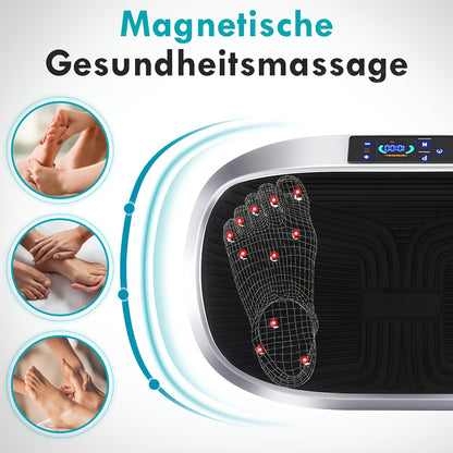 Intelligente Vibrationplatte mit Fernbedienung, 120 Stufen Elektromagnetische Massage, Leiser Motor, Ganzkörper-Trainingsgerät zur Gewichtsreduzierung, Maximale Belastbarkeit 120KG, Geeignet für Home Fitness, Ohne Batterie
