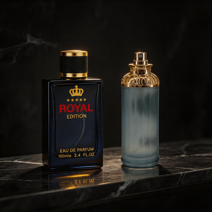 3 Duftstile, 2-Flaschen-Kombination, leichtes luxuriöses Herrenduft-Set | Geschnitzte blaue Flasche Ozean-Zeder-Parfüm + Schwarze Flasche Krone Oriental Rose Parfüm + Klare Flasche Fougère Sandelholz-Parfüm | Langanhaltender Duft | Große Kapazität | S