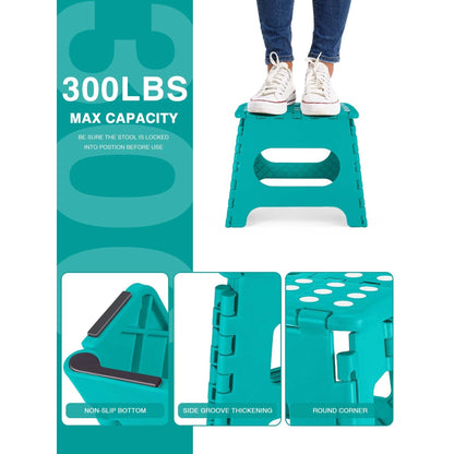 Indoor Kunststoff-Mehrfunktionshocker, Kunststoffhocker für Erwachsene, rutschfeste Hocker für Küche, Badezimmer und Schlafzimmer, Tragfähigkeit bis zu 150 kg.