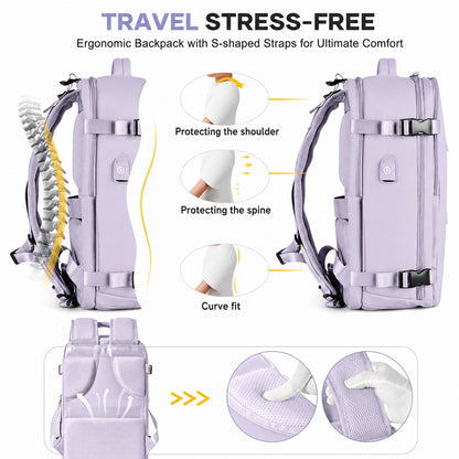 Lokales lager Airline-spezifischer Reiserucksack, 40×20×25 cm Kabinentasche, erweiterbares Handgepäck unter den Sitz, fluglinienkonforme Tasche, Damen-Reiserucksack, Freizeitrucksack nach Fluglinienstandards, Outdoor-Gepäckrucksack, Business-Wochenendtasc