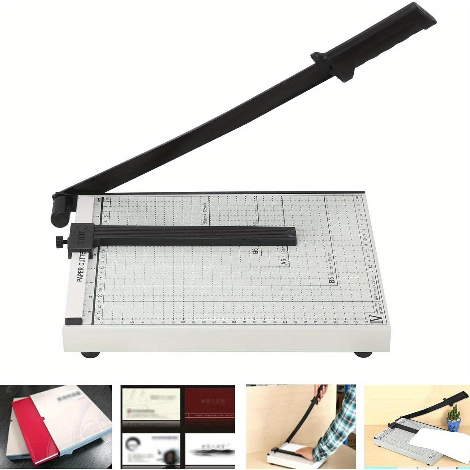 A4 Papierschneider, Messfläche 24 x 28 cm für Büro – Detailansicht 8