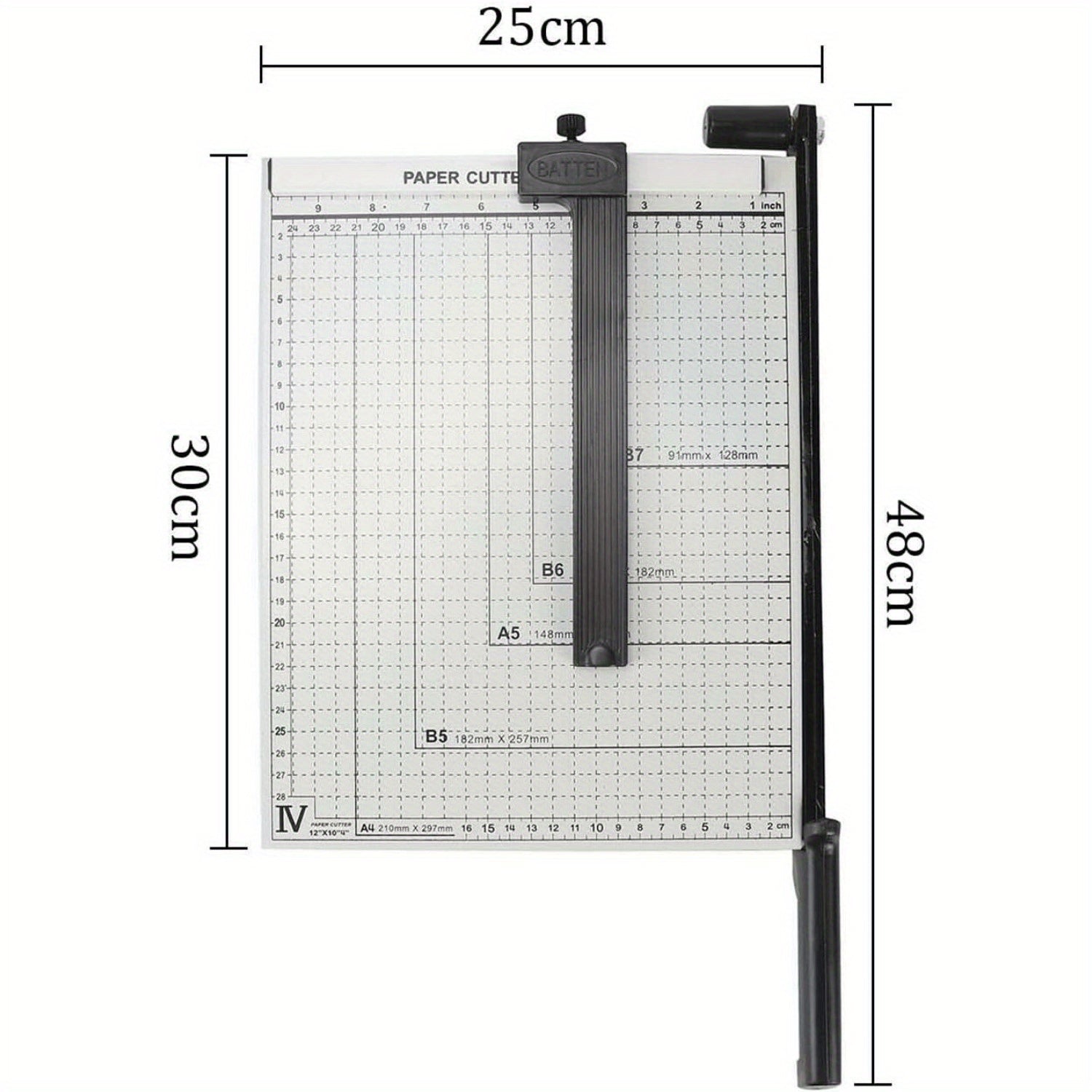 A4 Papierschneider, Messfläche 24 x 28 cm für Homeoffice und Büro – Detailansicht 2