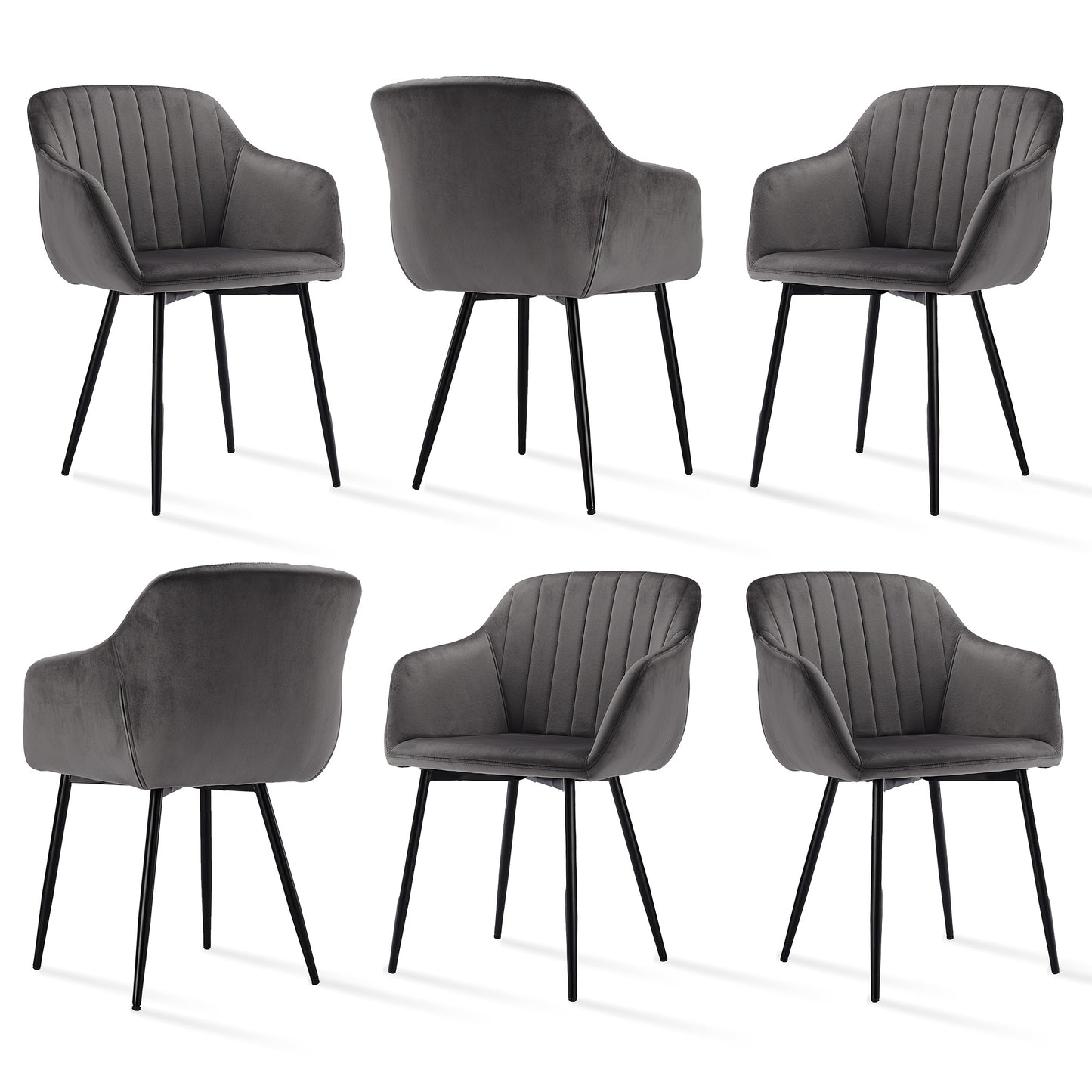 Elegante Esszimmerstühle mit Armlehnen  Lordosenstütze für Wohnzimmer, Küche  Schlafzimmer, hoher Komfort – erhältlich in Sets zu 2, 4 oder 6