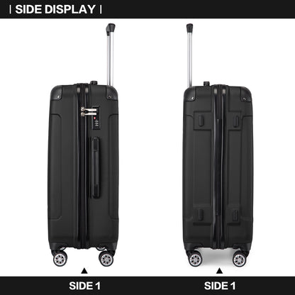 55x35x20cm Boarding-Koffer Hartschale ABS Reisetrolley Kabinengepäck Handgepäckkoffer Handgepäck 33L Black Friday Thanksgiving Day Weihnachtsgeschenk