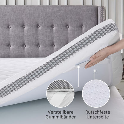 Bedstory Gel Topper H3/H4 H5/H6, 7,5 cm hohe, kalte Schaumstoffkern, atmungsaktive 3D-Mesh-Bezug, komfortabler Matratzenauflage für Boxspringbetten und unangenehme Betten/Sofabetten, 80X200 90X200 100X200 120X200 140X200 160X200 180X200 200X200