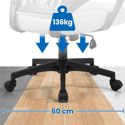 Costoffs Bürostuhl ergonomiscer Schreibtischstuhl für Büro Wohnzimmer Drehstuhl höhenverstellbarer Computerstuhl 136 kg