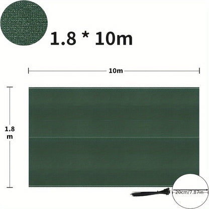 100cm Sichtschutzzaun für Balkon, Sportplatz  Garten, 150g/m² Sonnenschutznetz mit UV-Schutz & windfestem Design, inklusive Befestigungsbänder in Dunkelgrau-Grün