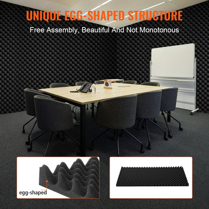 VEVOR Schallschaumplatten 4er-Pack 48 x 24 x 2 Zoll für Studio-Wand und -Decke