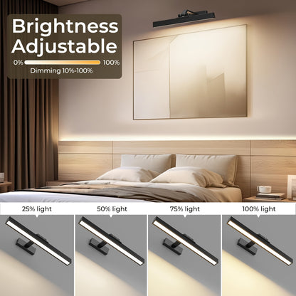 LED, ferngesteuerte, trapezförmige Smart-Lampe, Wandleuchte, Wandlampe, Kunstlicht, erhältlich in Schwarz und Gold, wiederaufladbar, 5000mAh, CCT mit 3 einstellbaren Farbhelligkeitsstufen, magnetische Saugmontagehalterung