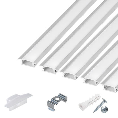 10 Stücke 1m Lichtkanäle aus Aluminiumlegierung, sSchiene Leiste Profile für LED-Lichtstreifen für moderne Häuser und Büros