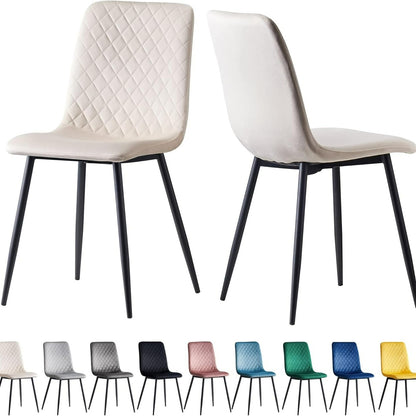 Esszimmerstühle LEXI im 2er Set, mit Samtbezug & Metallbeinen, Designerstuhl, in 9 Farben erhältlich