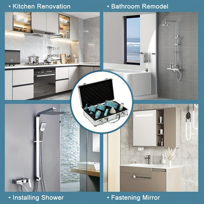 8/9/11-teiliges Hochwertiges Kernbohrer-Set, inklusive Bohrer/Fräser/Fasenfräser/Adapter für Fliesen, Marmor, Porzellan mit M14-Gewinde, Fliesenbohrer, Fliesenwerkzeuge, Fliesensäge, Lochbohrer