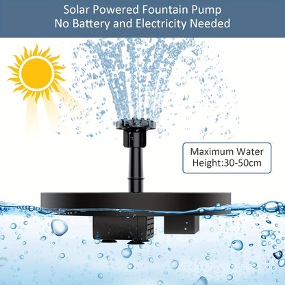 2W Solar-Vogelbad-Brunnenpumpe mit 6 Düsen, IPX8, hochwertige Wasserpumpe für Garten, Teich, Fischbecken  Aquarium – einfache Installation, Solarbrunnen, Außenterrassen-Dekoration