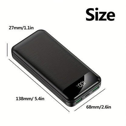 PD22.5W Schnellladung, 50000mAh große Kapazität tragbares Powerbank, Dual-USB-Ausgangsanschlüsse/LED-Stromanzeige, Ersatzakku, tragbares Notstromgerät für Outdoor-Reisen, Geschenk für Freunde  Verwandte