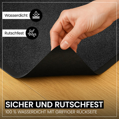 Hochwertige Fußmatte für Innen & Außen – Schmutzfangmatte rutschfest, waschbar & wetterfest – Fussmatte für Eingangsbereich & Aussenbereich – Dünner Läufer für Flur & Haustür