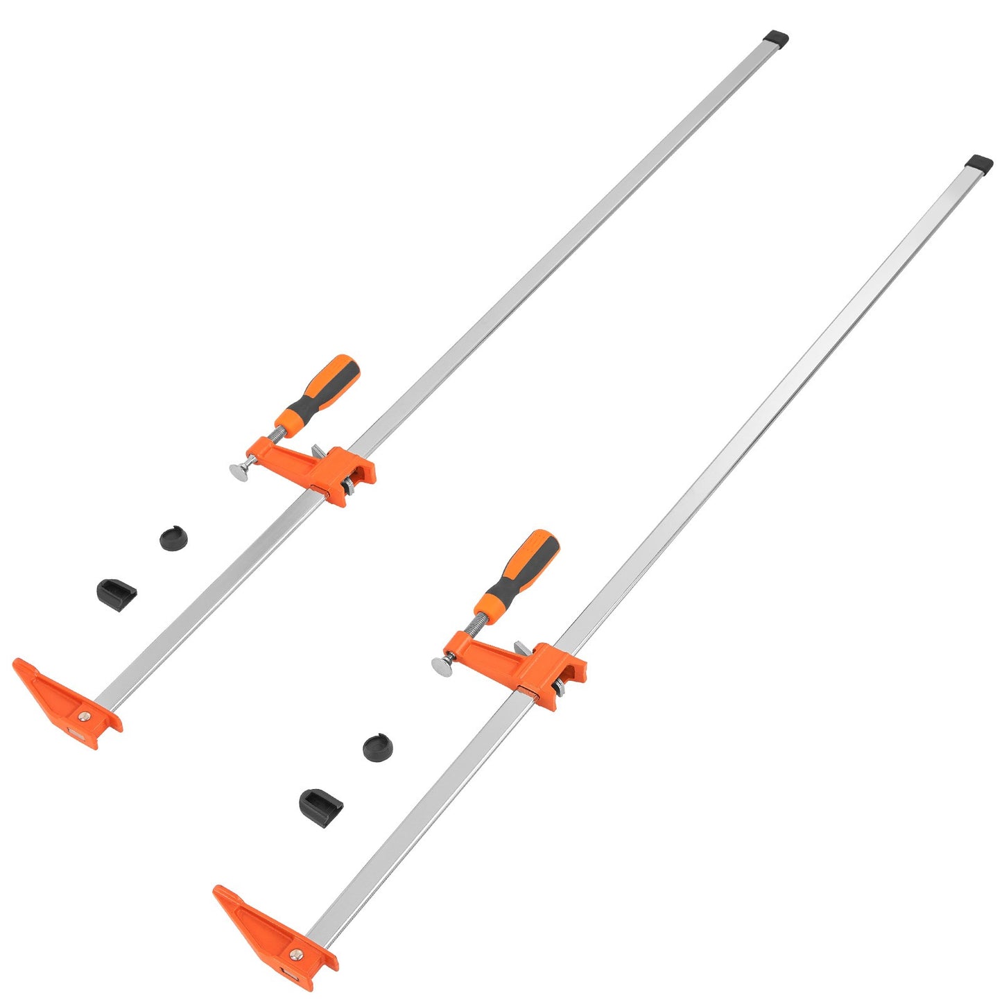 VEVOR Holzwerkzeuge, 2er-Pack 36"-Zange/Verbreiter, Schnellwechsel-F-Zange mit 600 lbs Belastungsgrenze, 2,5" Schlundtiefen, Gusseisen und Kohlenstoffstahl, Holzklammern für Holzbearbeitung und Metallbearbeitung