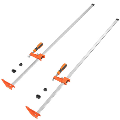 VEVOR Holzwerkzeuge, 2er-Pack 36"-Zange/Verbreiter, Schnellwechsel-F-Zange mit 600 lbs Belastungsgrenze, 2,5" Schlundtiefen, Gusseisen und Kohlenstoffstahl, Holzklammern für Holzbearbeitung und Metallbearbeitung