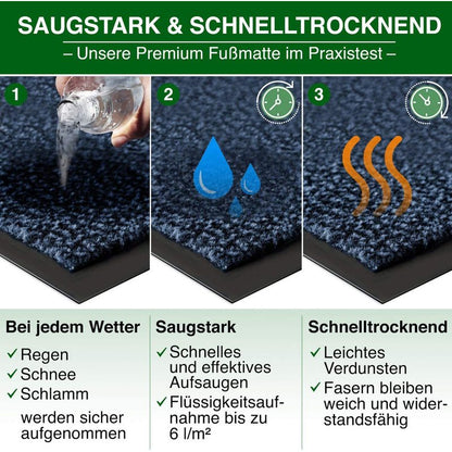 Schmutzfangmatte – Testsieger Preis-Leistung (Note 1,1) – Fußmatte für Innen & Außen – Robuster Türvorleger in vielen Größen und Varianten