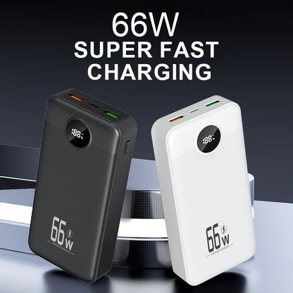 50000mAh Powerbank, 66W Schnellladung, tragbares Ladegerät mit großer Kapazität, USB-C/USB-A, kompatibel mit iOS  Android, unterstützt den gleichzeitigen Anschluss von zwei Geräten, Weihnachtsgeschenk