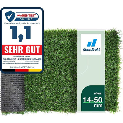 Kunststoffrasen Rolle – Strapazierfähiger Kunstrasen mit Drainagelöchern – Ideal für Balkon, Garten, Terrasse und Freizeitbereiche – Verschiedene Größen und Stärken