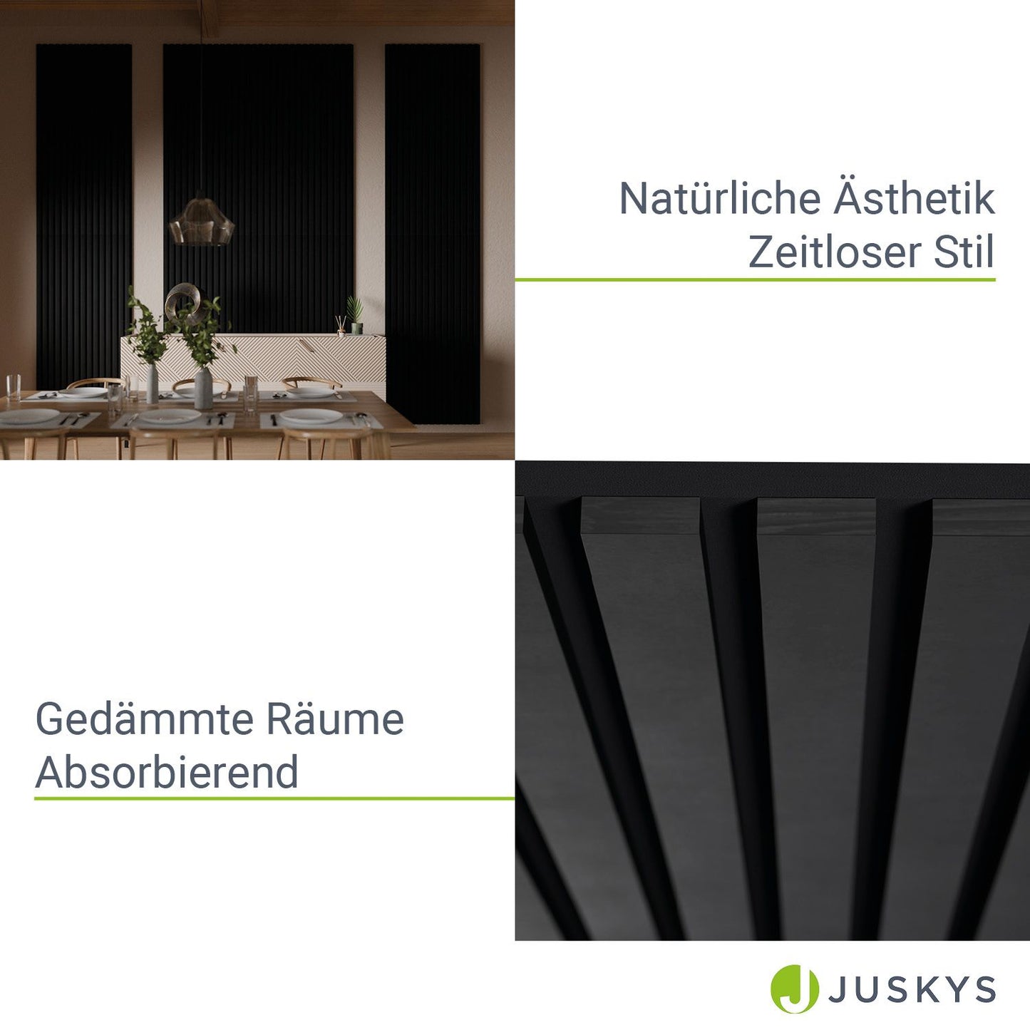 Wandpaneele Akustik 4er Set 120x60 cm