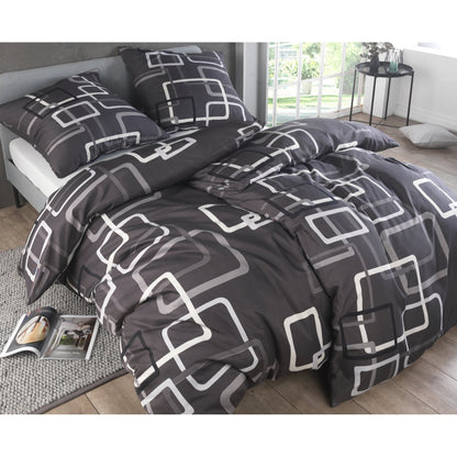 Bettwäsche 135x200 4teilig - Bettwäsche Set Allergiker geeignet - Bettbezug 135 x 200 & Kissenbezug 80x80 | modern & hochwertig