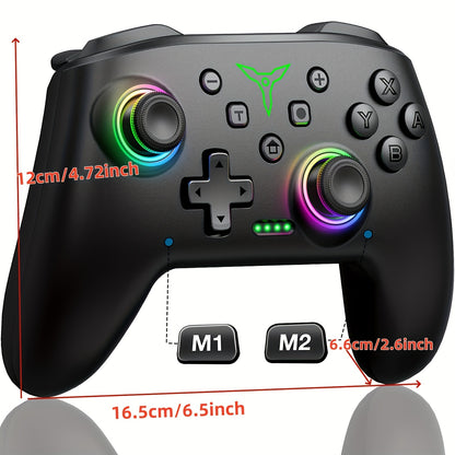 Kabelloser Switch-Controller für Switch/Lite/OLED, Switch-Controller mit Maus-Touch-Gefühl auf den Rücktasten, zusätzlicher Switch-Pro-Controller mit Aufwachfunktion, programmierbar, Turbo-Funktion, als Geschenk