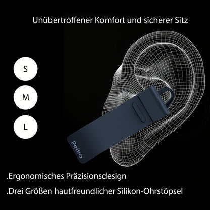 PEIKO WOLRD Sprachübersetzer Einzelkopfhörer mit Echtzeit-Sprachübersetzung für 136 Sprachen – Online und Offline Sprachunterstützung in 11 Sprachen