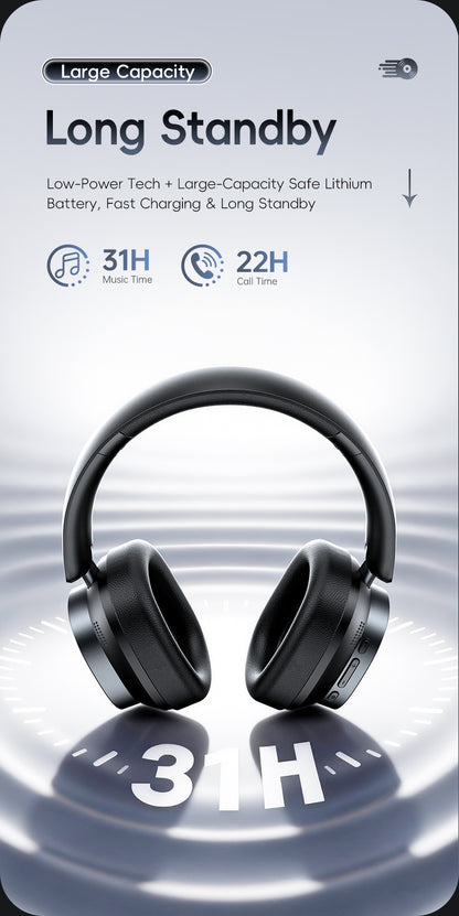 Acer 2026 Neue Over-Ear Kopfhörer, Superieure Dual-Feedback Geräuschunterdrückung, Kabellose Kopfhörer mit Bass, Leichtes Faltbares Design mit Eingebautem Mikrofon, Inklusive 3,5mm Audiokabel, Geeignet für Reisen, Arbeit, Laptop und Mobile Nutzung. Gaming