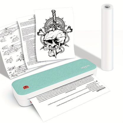 PeriPage Drahtloser Thermodrucker, unterstützt 21,59 cm × 27,94 cm US-Brief-Größe. Tragbarer drahtloser Reisedrucker, tintenloser Drucker, kompatibel mit IOS-  Android-Systemen. Mobiler Drucker geeignet für Zuhause, Büro  Schule. Inklusive 25 Thermopapier