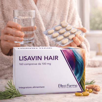 Lisavin Hair – Nahrungsergänzungsmittel mit Keratin, Biotin, Zink und Schachtelhalm – 160 Mikrotabletten