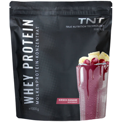 TNT Whey Protein Konzentrat (1000g) - Kremiger Eiweiß-Shake aus Molkenprotein-Konzentrat - Mit Laktase für eine optimale Lakotseverdauung und Verträglichkeit.