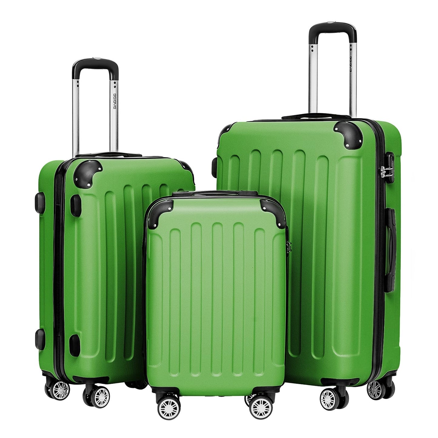 BEIBYE 2045 Zwillingsrollen 3tlg. Reisekoffer Koffer Kofferset Trolleys Hartschale in 20 Farben