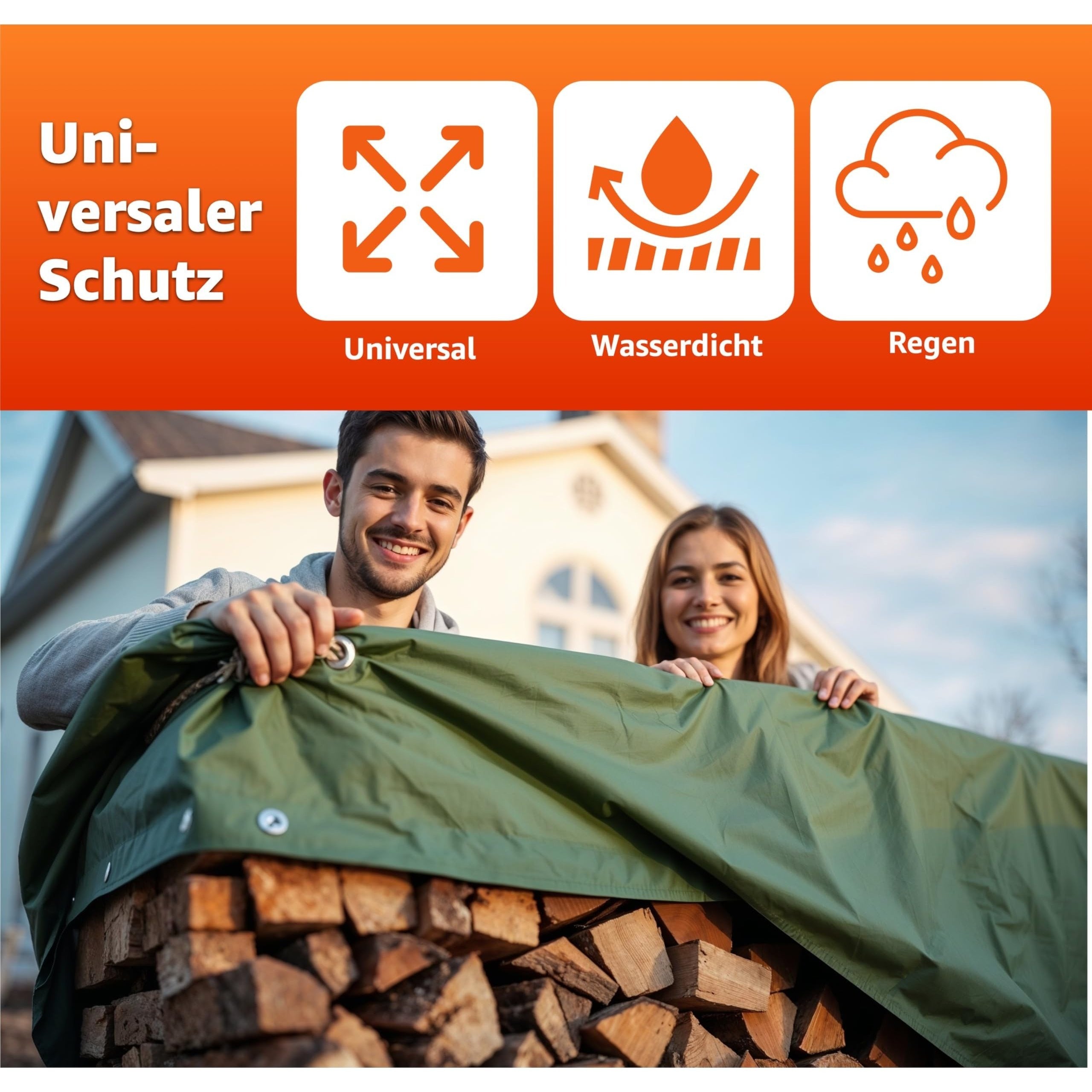 Abdeckplane, 3x4 für Garten und Terrasse – Detailansicht 2